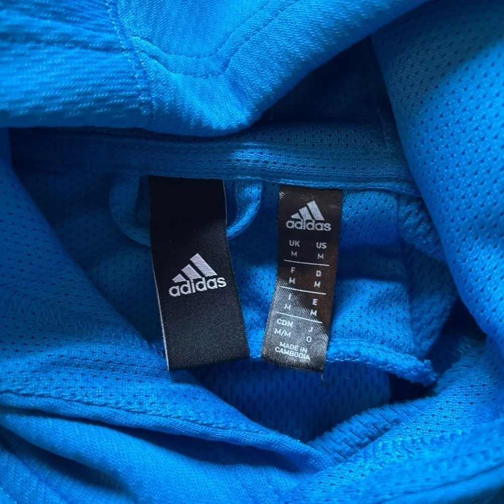 Adidas Climawarm blue pullover hoodie size M